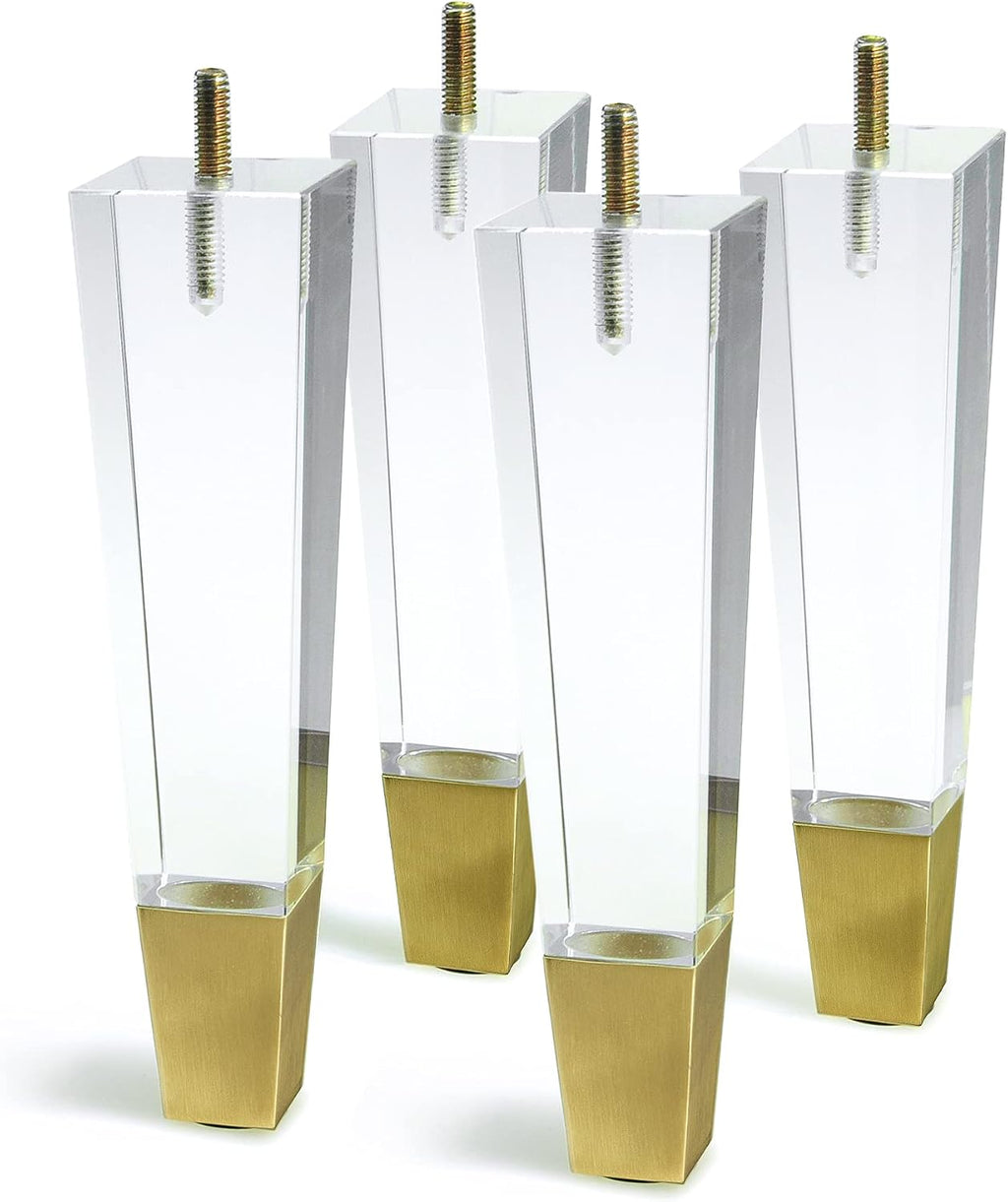 7.8-Inch Square Acrylic Furniture Legs, Set of 4 - Default Title - image 1