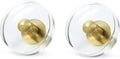 Large Acrylic Cabinet Knobs, Set of 2 - Gold / Round - image 1