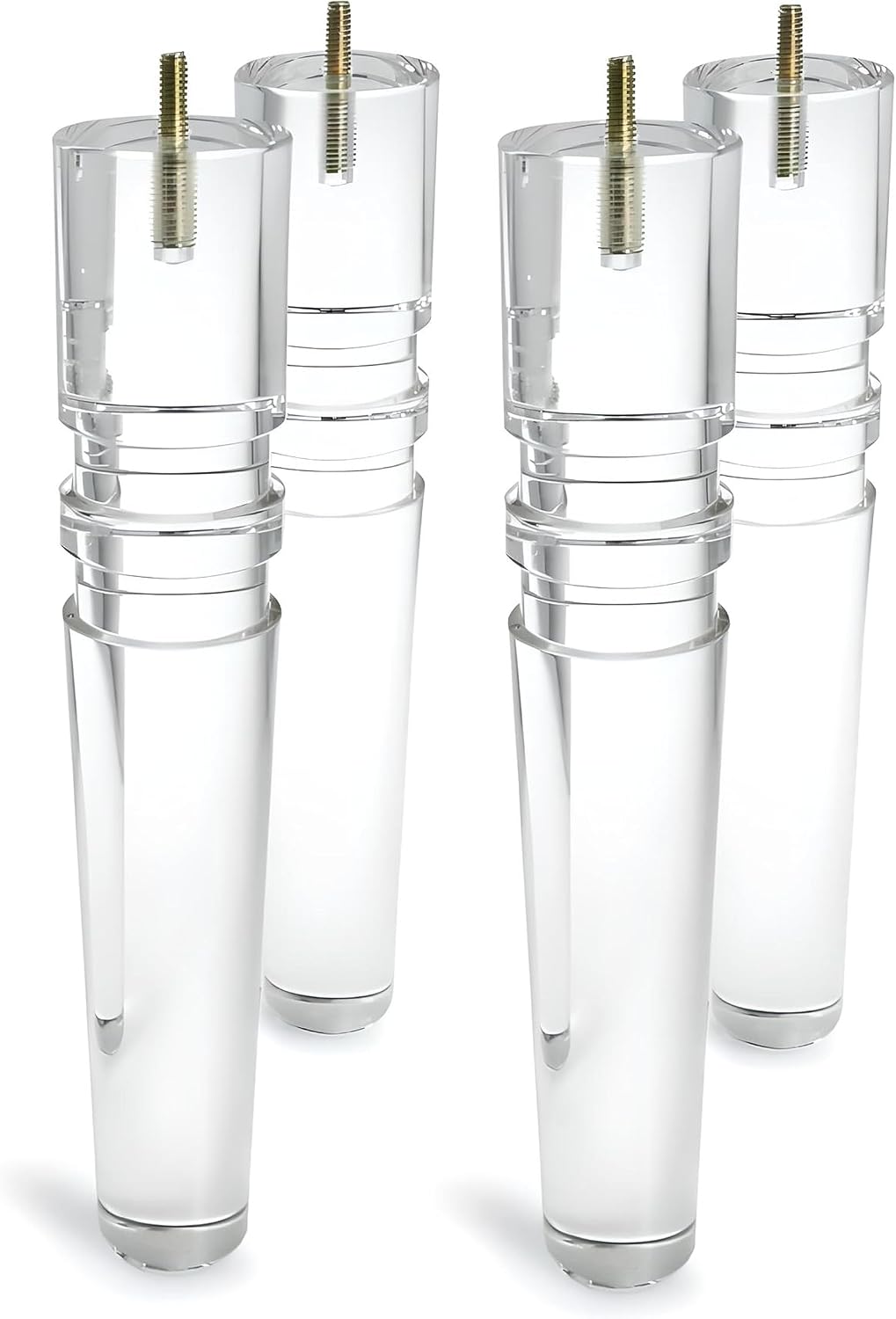 12-Inch Acrylic Furniture Legs, Set of 4 - Clear - image 1