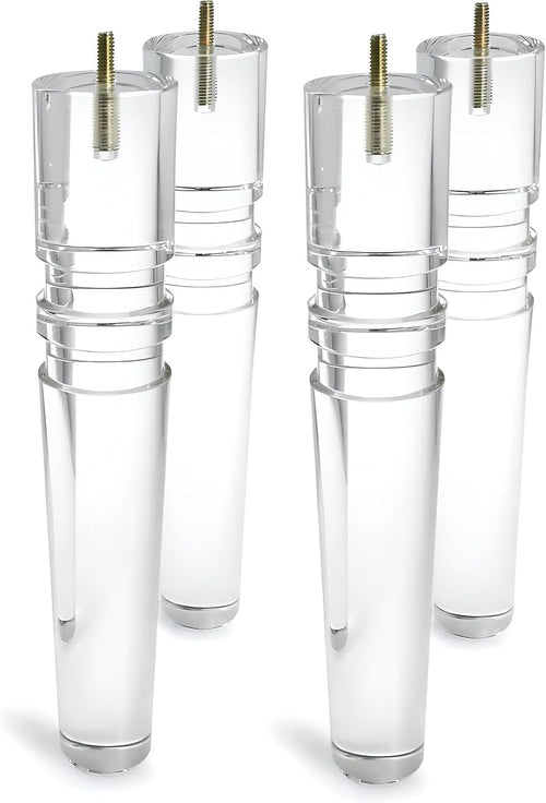 12-Inch Acrylic Furniture Legs, Set of 4 - Clear - image 1