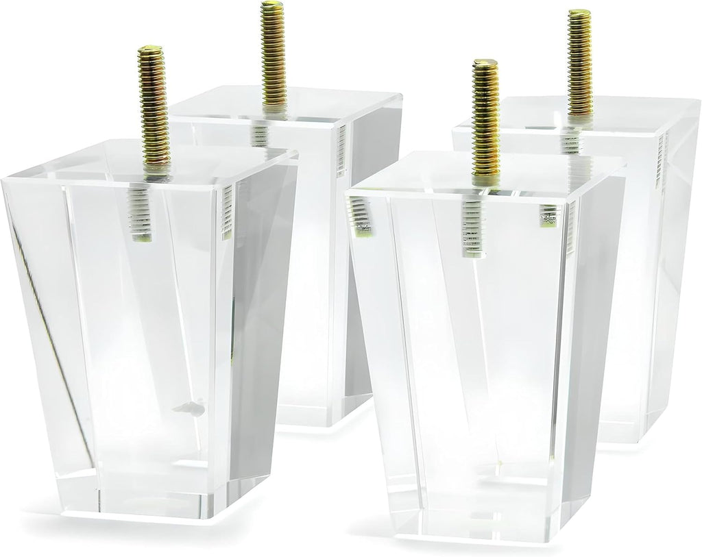 4-Inch Square Acrylic Furniture Legs, Set of 4 - Default Title - image 1