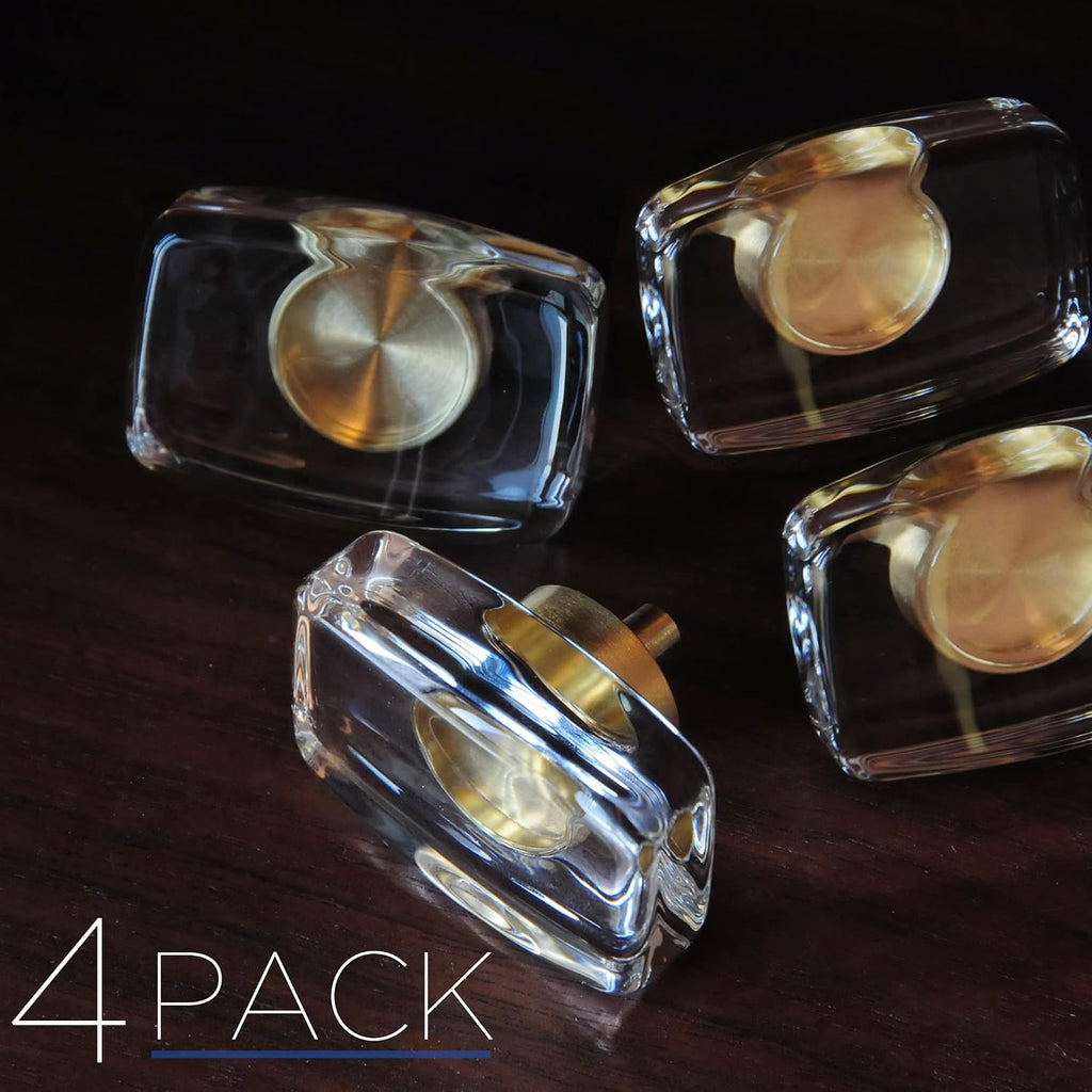 Rectangle Crystal Cabinet Knobs, Set of 4 - Default Title - image 5