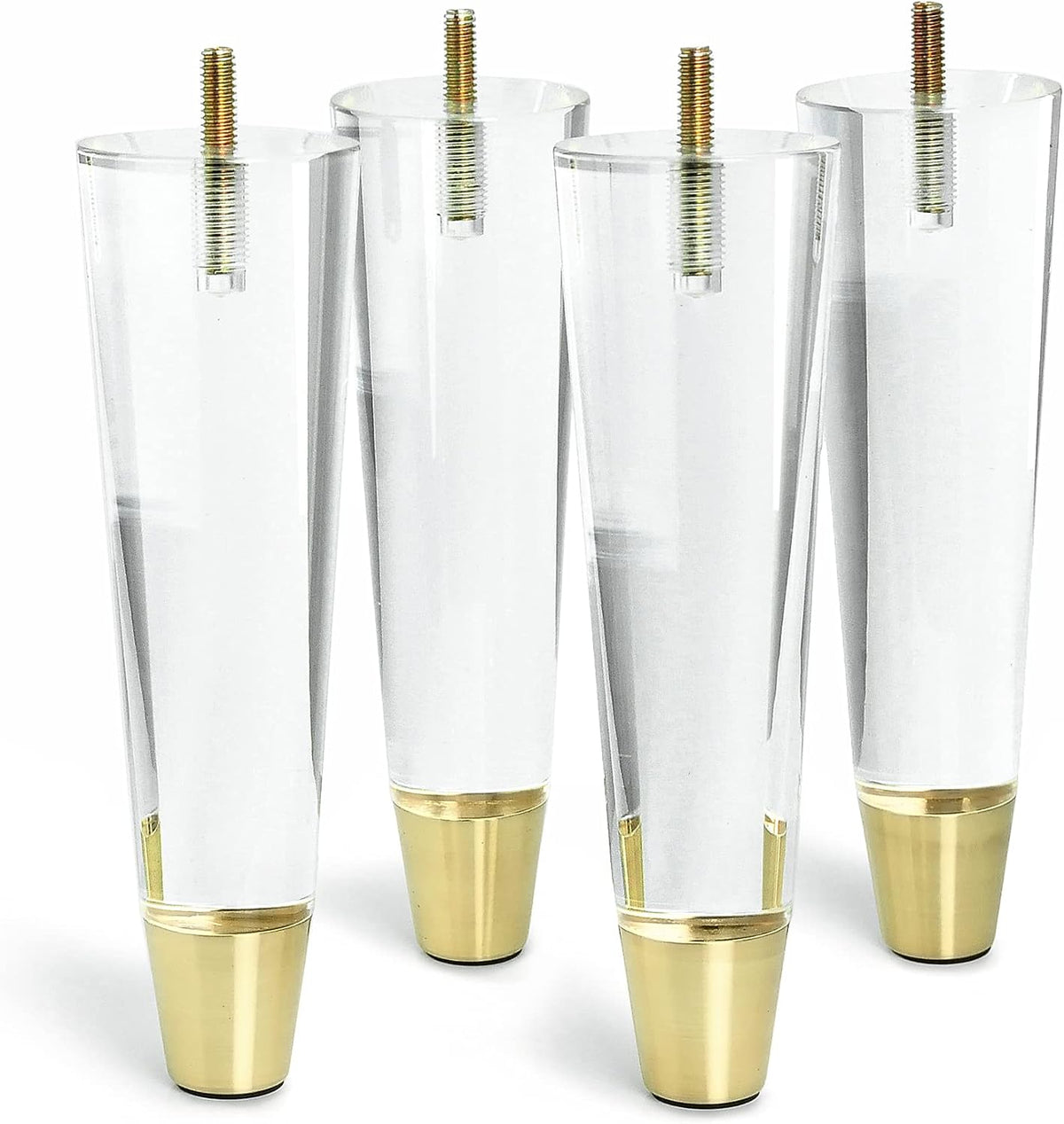 Tapered Acrylic Furniture Legs, Set of 4 - 7.8inch - image 1