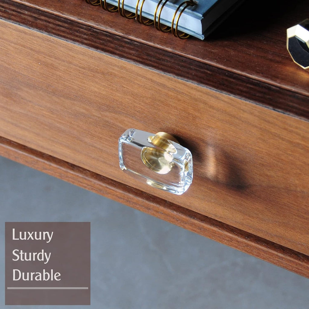 Rectangle Crystal Cabinet Knobs, Set of 4 - Default Title - image 4