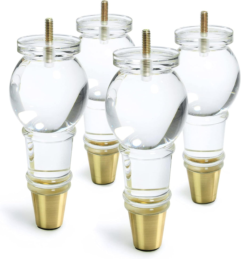 Classical Acrylic Furniture Legs, Set of 4 - 7.1inch - image 1