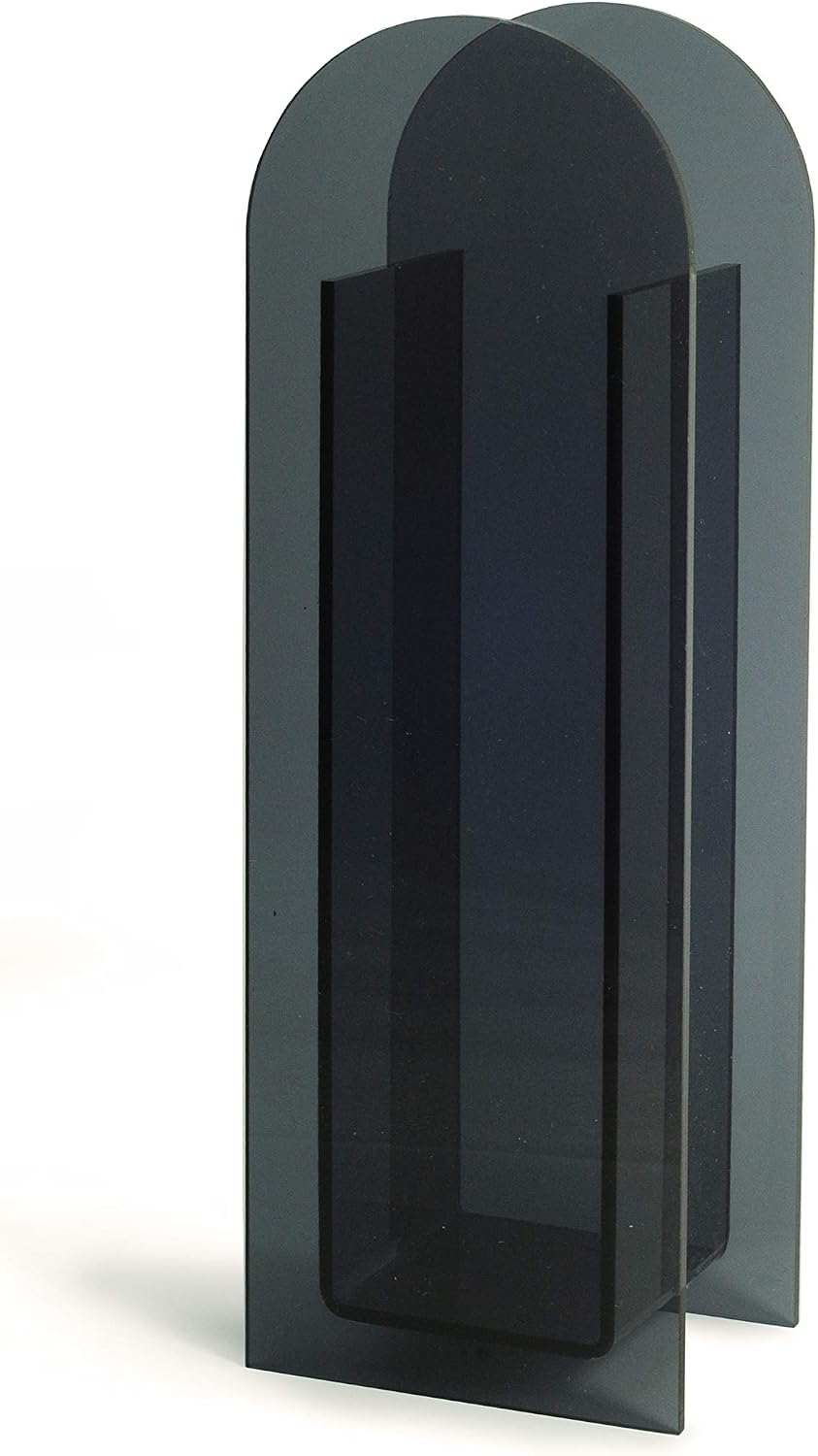 Modern Arch Acrylic Vase - Black - image 1