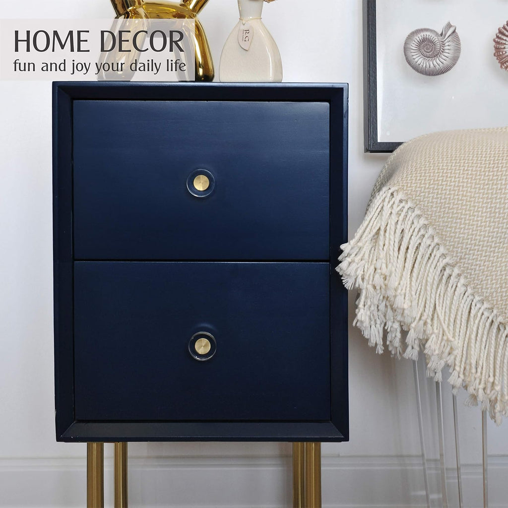 Crystal Cabinet Knobs with Gold Brass Base - 6 Pack / Round - image 3