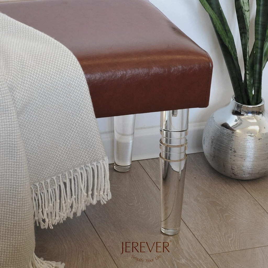 12-Inch Acrylic Furniture Legs, Set of 4 - Clear/Gold Feet - image 4