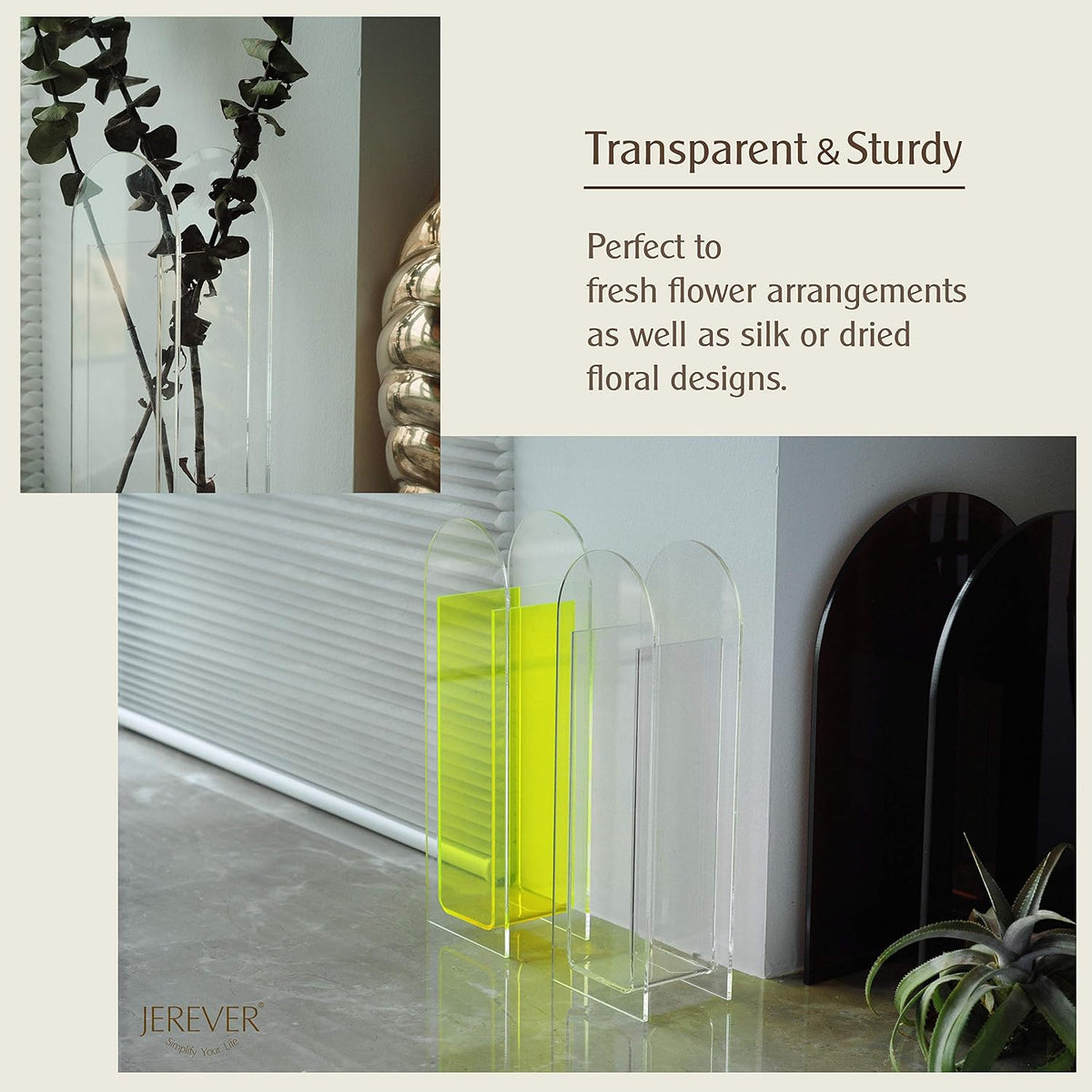 Modern Arch Acrylic Vase - Clear - image 5