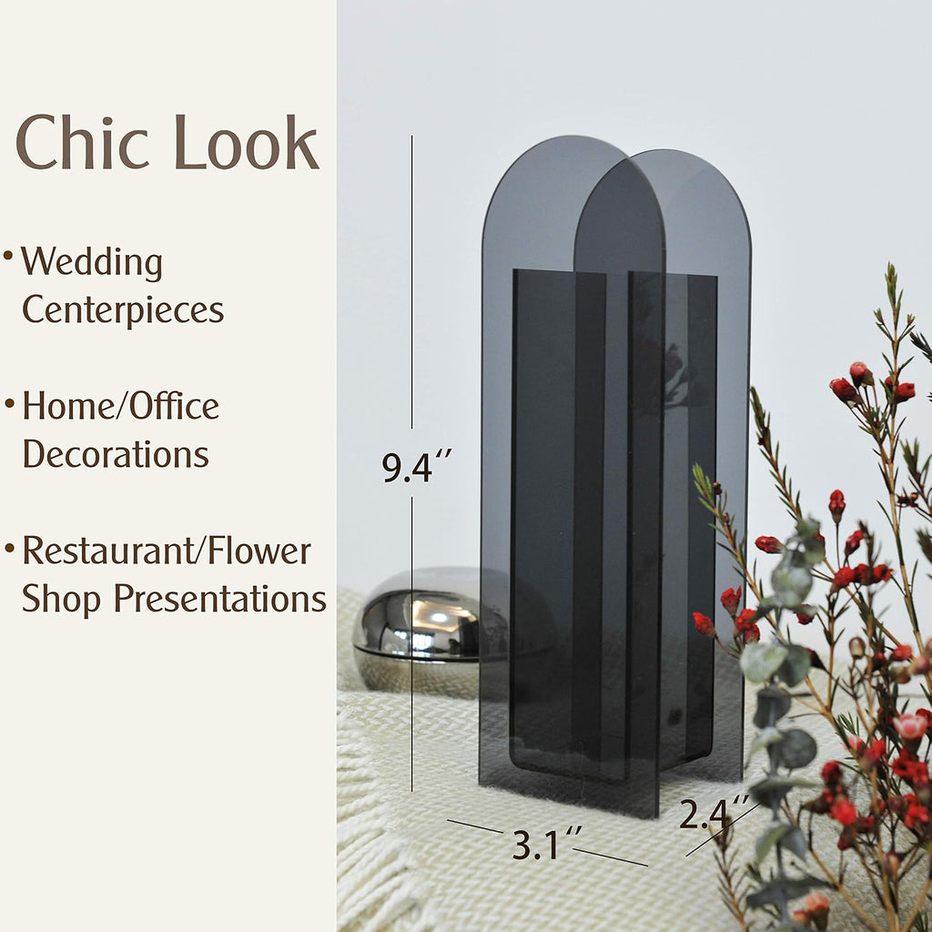 Modern Arch Acrylic Vase - Black - image 3