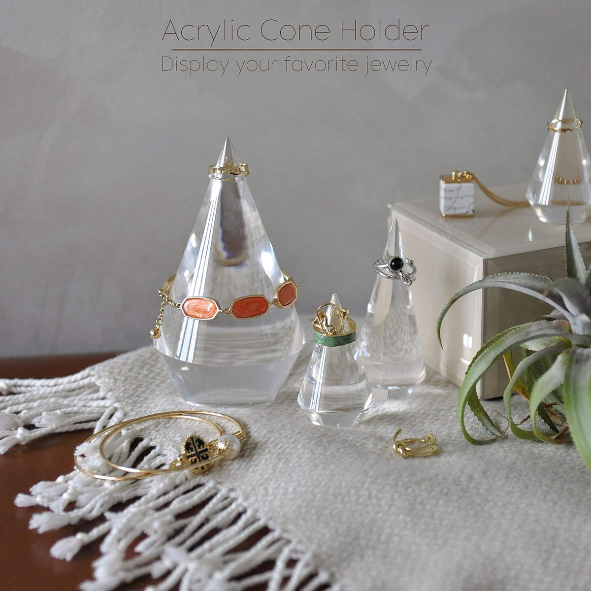 Acrylic Ring Holder Display, Set of 3 - Default Title - image 2