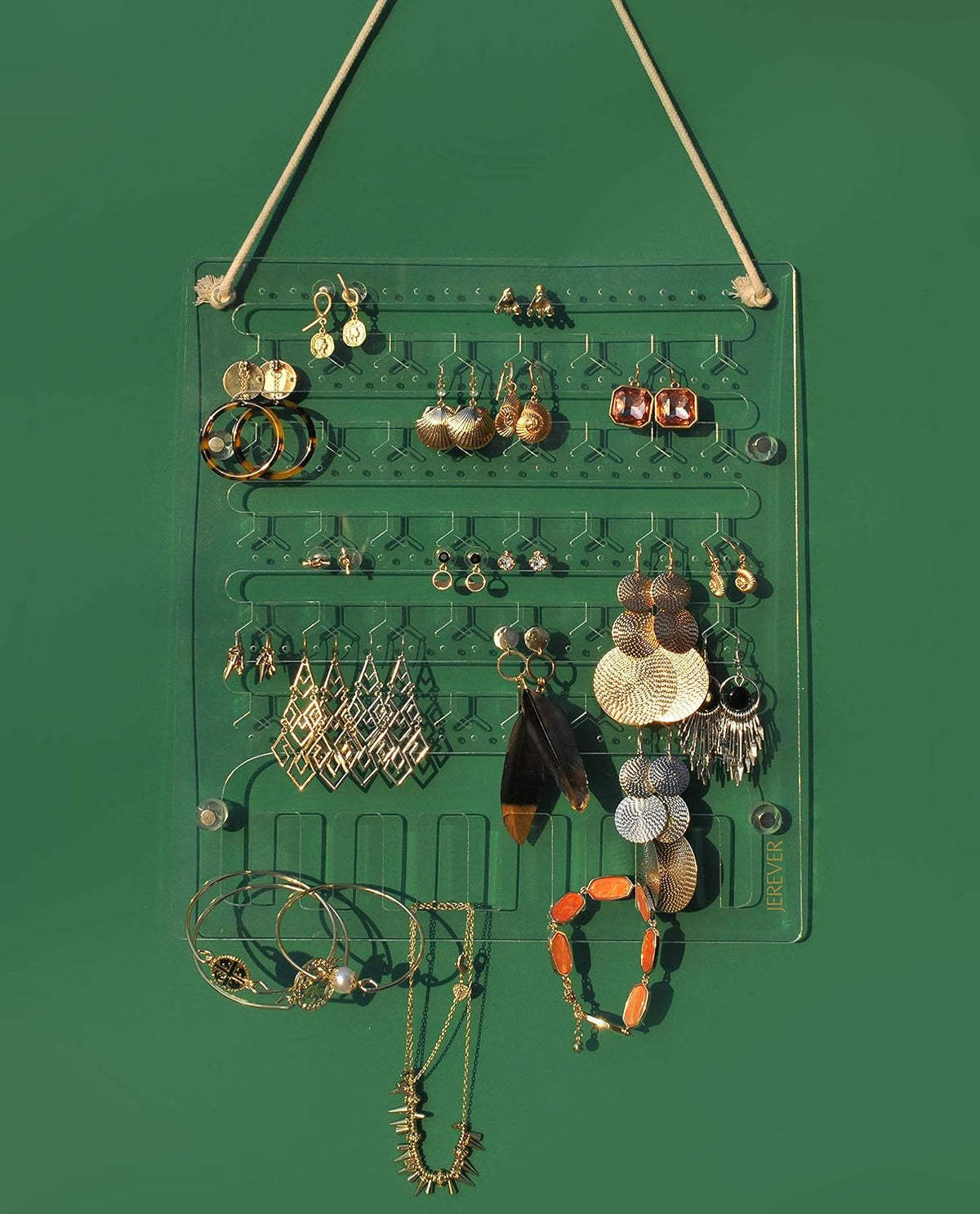 Wall-Mounted Acrylic Jewelry Organizer - Default Title - image 1