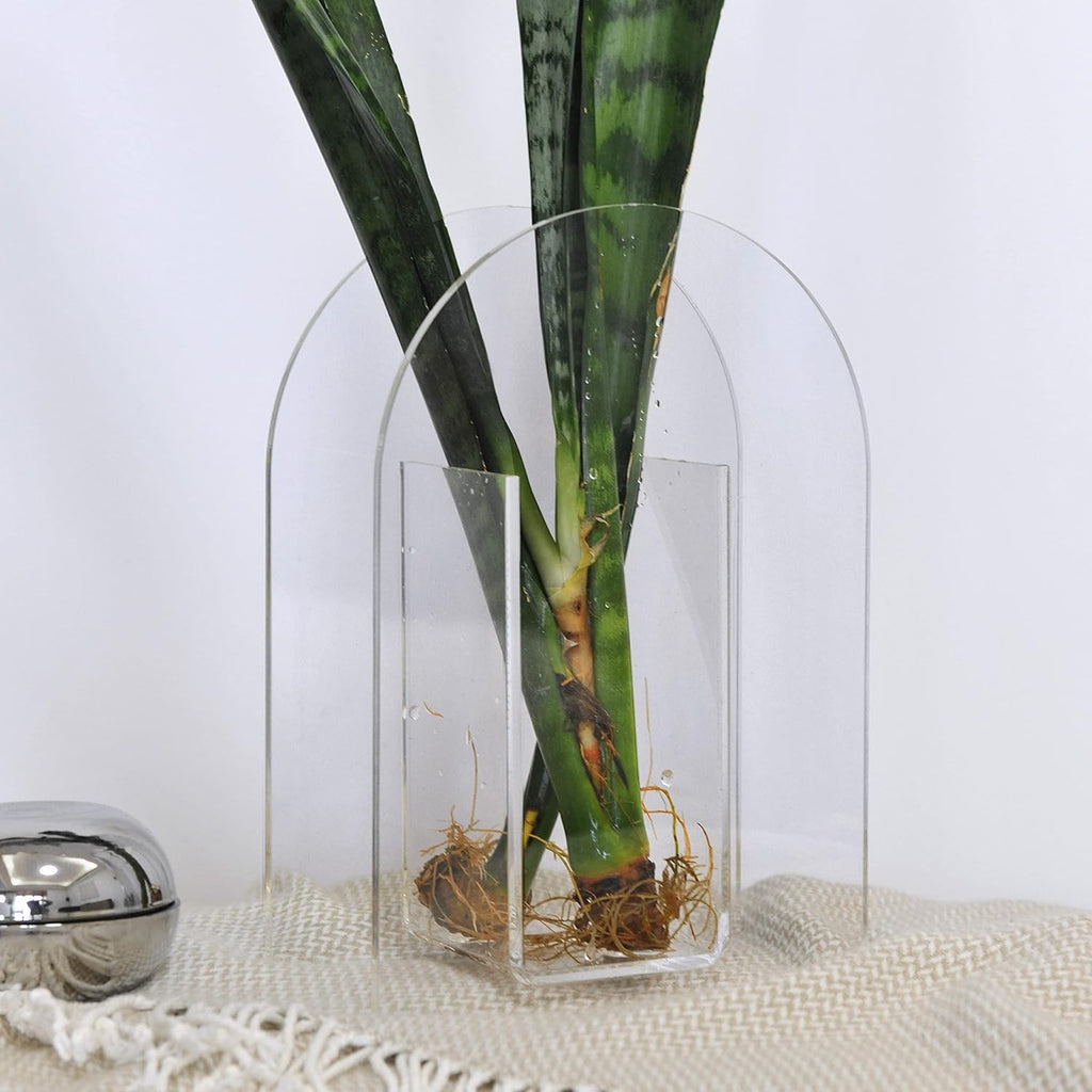 Modern Acrylic Arch Vase - Clear - image 1