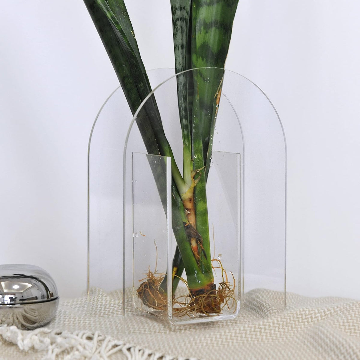 Modern Acrylic Arch Vase - Clear - image 1