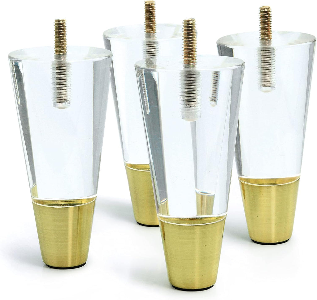 Tapered Acrylic Furniture Legs, Set of 4 - 4.7inch - image 1