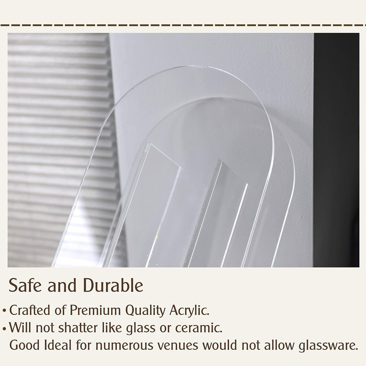 Modern Acrylic Arch Vase - Clear - image 4