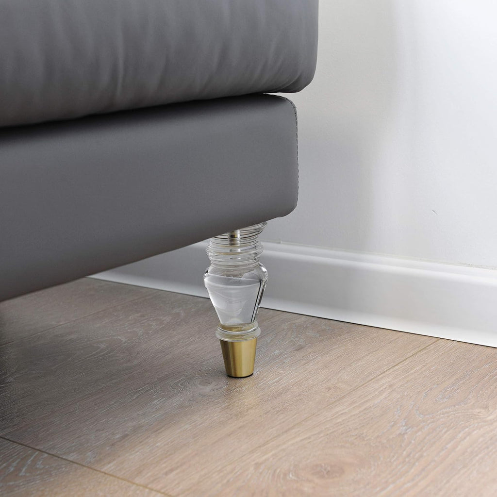 Mid-Century Acrylic Furniture Legs, Set of 4 - 5.9inch - image 4