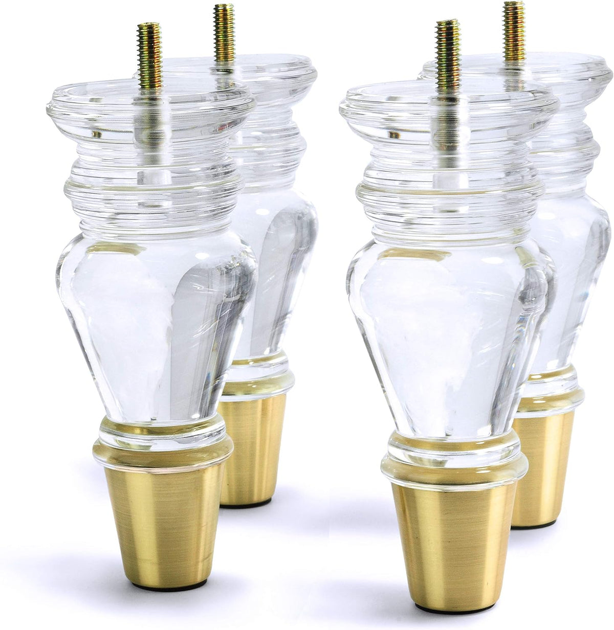 Mid-Century Acrylic Furniture Legs, Set of 4 - 5.9inch - image 1