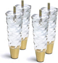 Diamond-Pattern Acrylic Furniture Legs, Set of 4 - 5.9inch - image 1