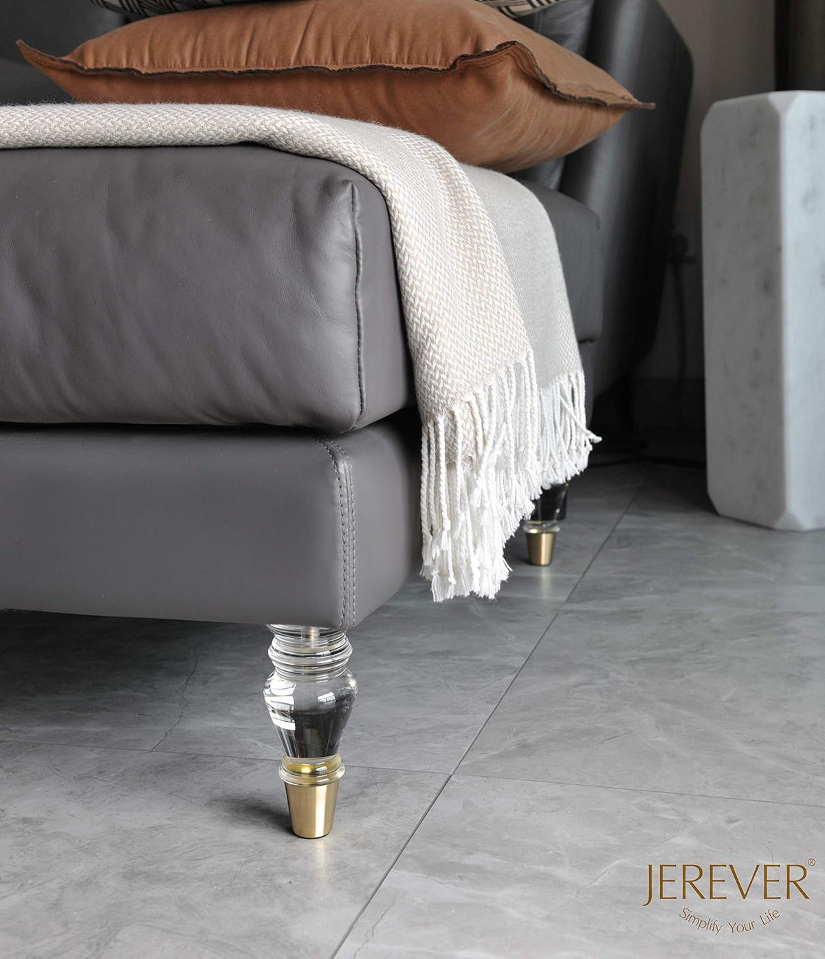 Mid-Century Acrylic Furniture Legs, Set of 4 - 5.9inch - image 2