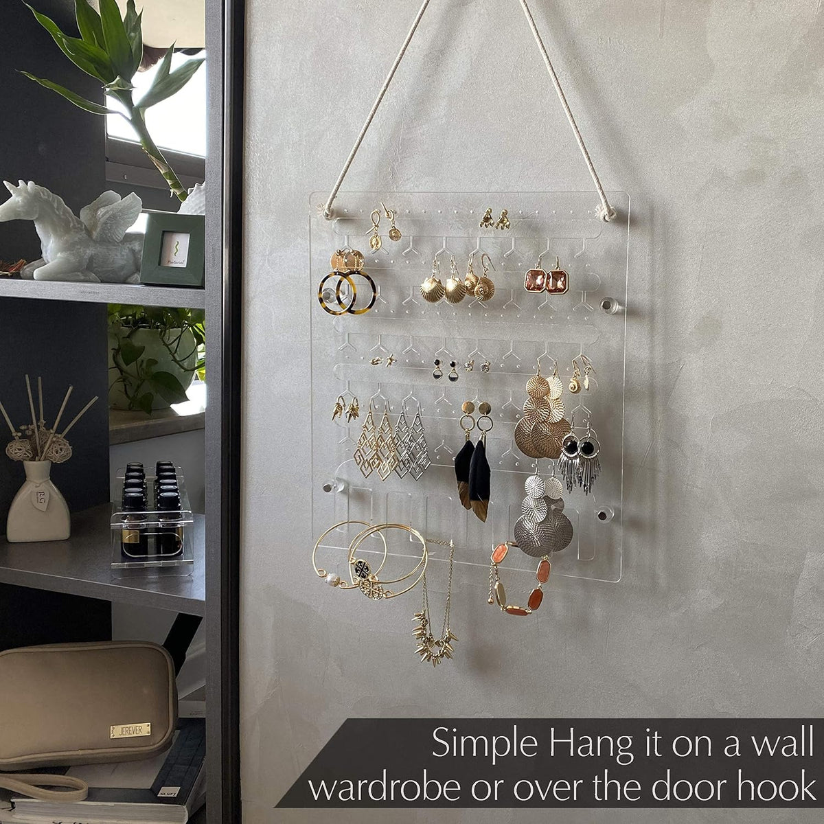Wall-Mounted Acrylic Jewelry Organizer - Default Title - image 3