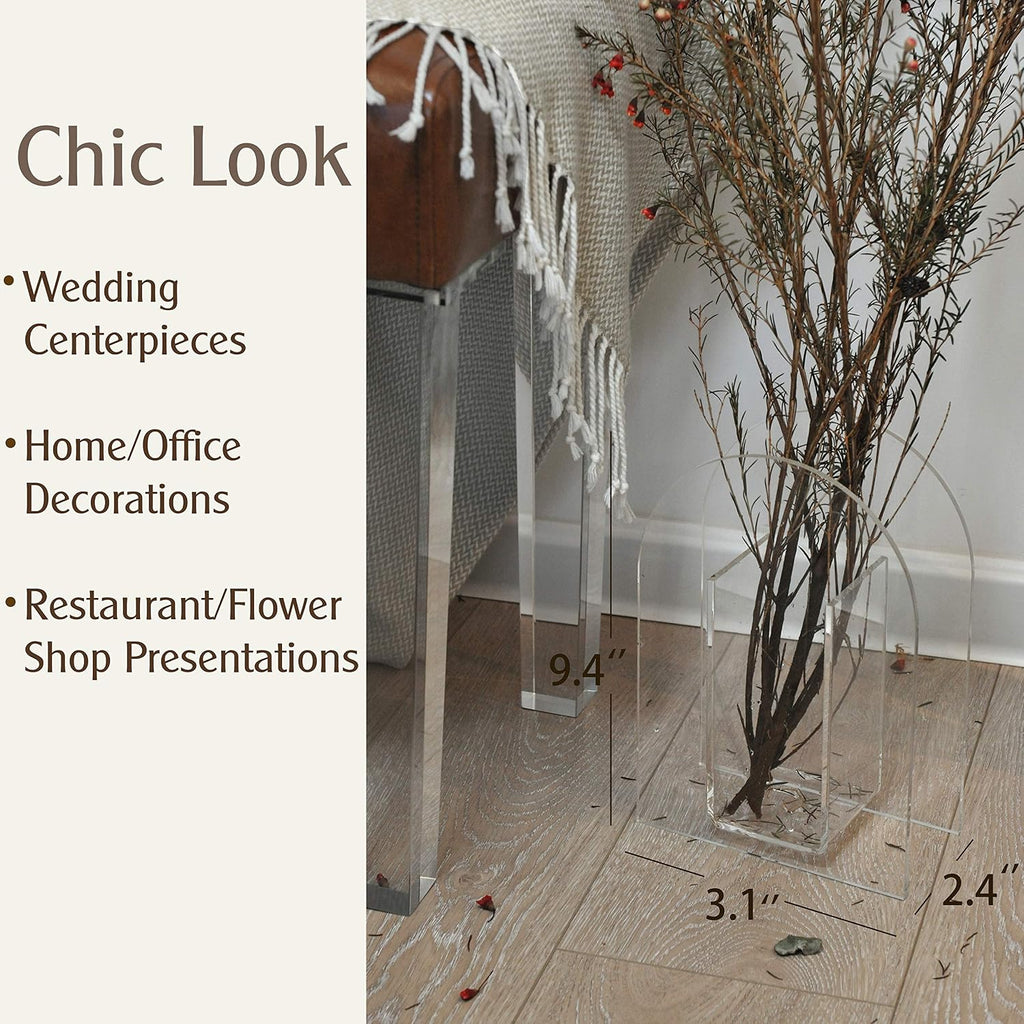 Modern Acrylic Arch Vase - Clear - image 3