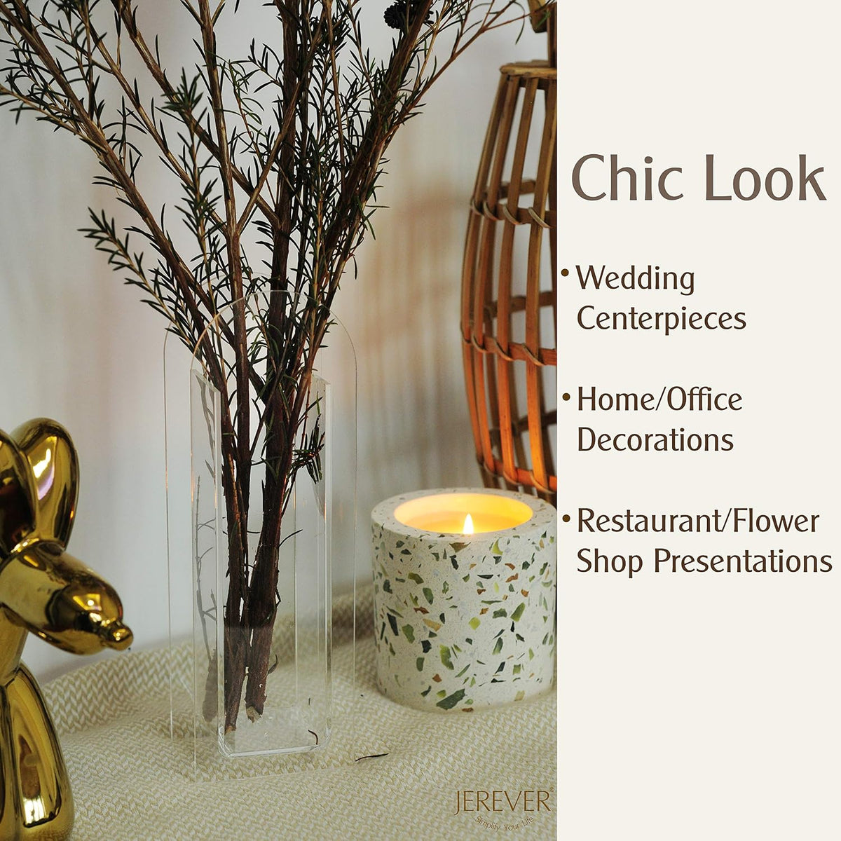 Modern Arch Acrylic Vase - Clear - image 3