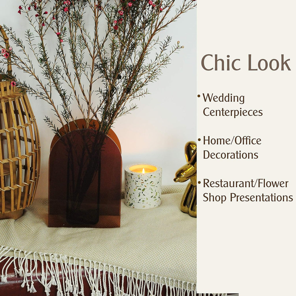 Modern Acrylic Arch Vase - Brown - image 3