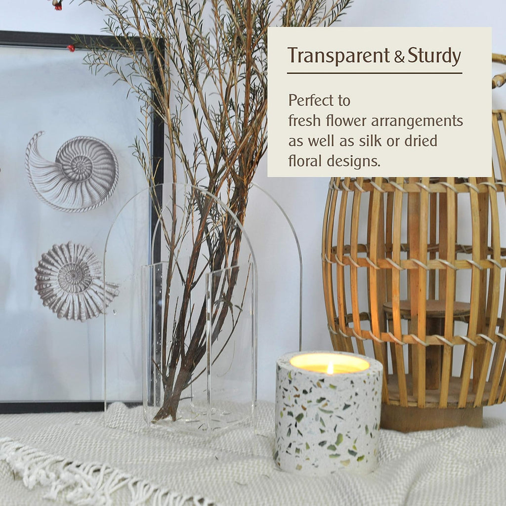 Modern Acrylic Arch Vase - Clear - image 5